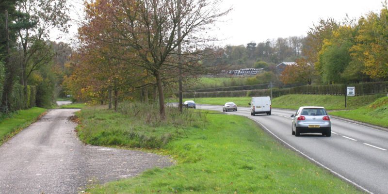 Junction A36 with Ashes Lane Access Road to Freshford