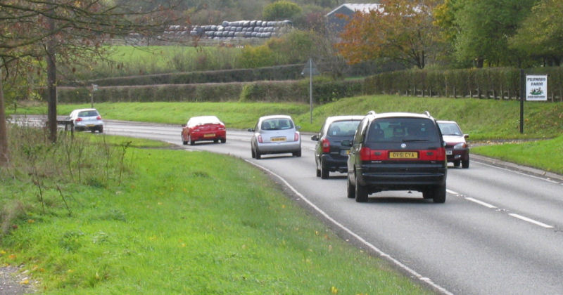 Junction A36 with Ashes Lane Access Road to Freshford