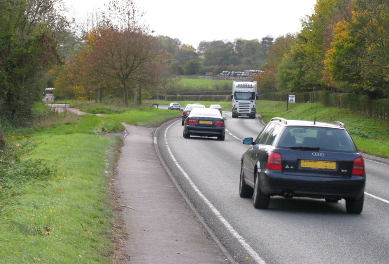 Junction A36 with Ashes Lane Access Road to Freshford