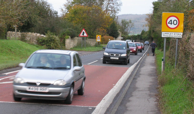 Junction of the A36 with Church Lane an Access Road to Freshford