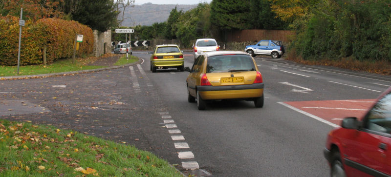 Junction of the A36 with Church Lane an Access Road to Freshford