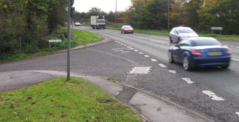 Junction A36 with Pipehouse Lane a One Way Access Road to Freshford