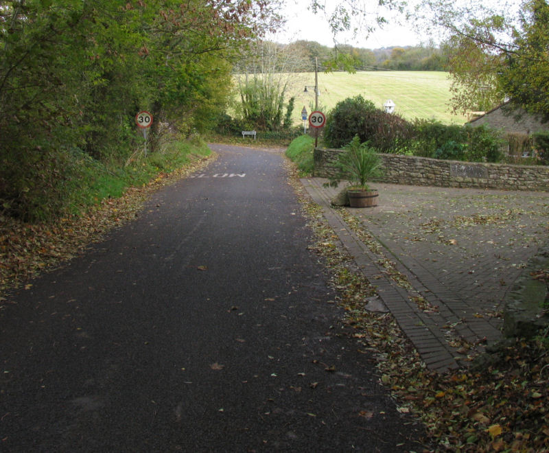 Abbey lane looking toward the Junction with Rosemary Lane