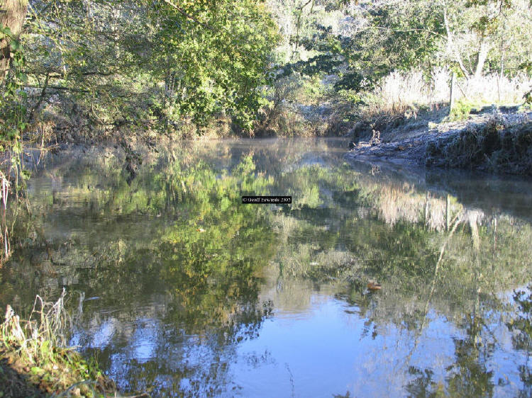 The River Frome in Somerset Frosty Morning