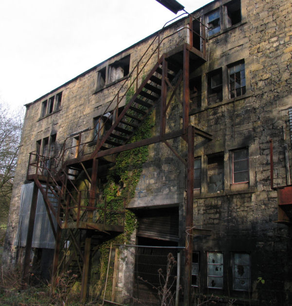 old building at Freshford Mill open to intruders by access via dangerous stairs
