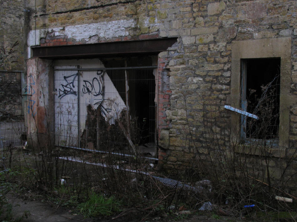 Intruder damage to old building at Freshford Mill Somerset