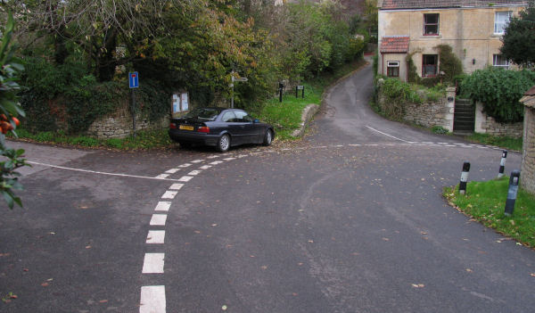 Junction of Pipehouse lane with Park Corner No Acess Road to the A36 from this end