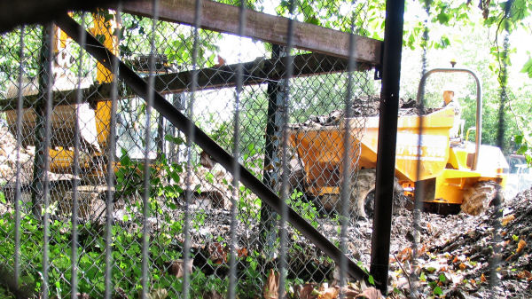 re-burying contaminated rubber waste at Freshford Mill 