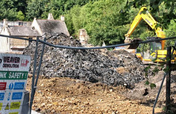 loading contaminated waste at Freshford Mill